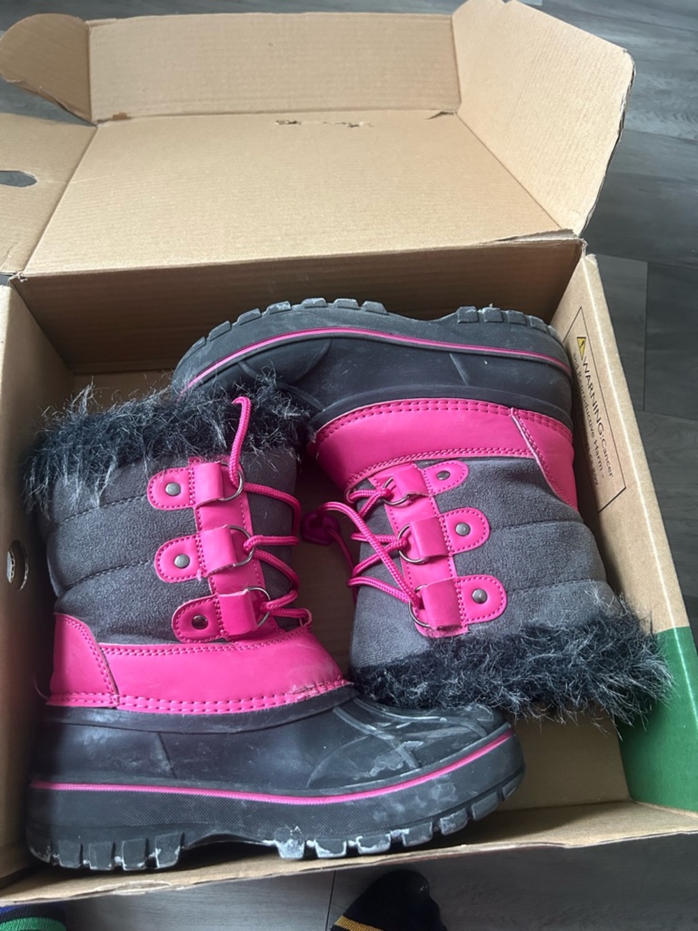Itasca Girls Pink and Grey Snow Boot